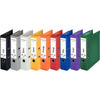 Esselte Lot de 10 classeurs à levier CHROMOS+ pour format A4, dos 8 cm, couleurs vives - 624163