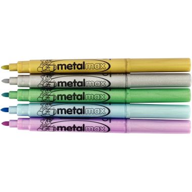Boîte de 5 marqueurs métal max assortis