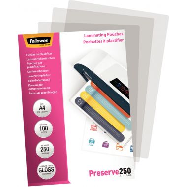 Boîte de 100 pochettes de plastification A4 250 microns