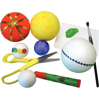 Lot de 5 boules en styropor, diamètre 7 cm