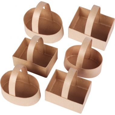 Lot de 10 paniers en carton, 2 modèles assortis
