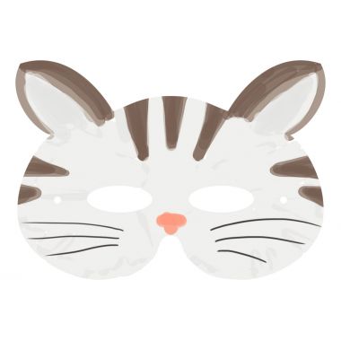 Lot de 24 masques en carton forme animaux assortis