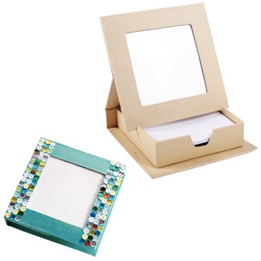 Lot de 5 porte bloc-notes en carton + photo