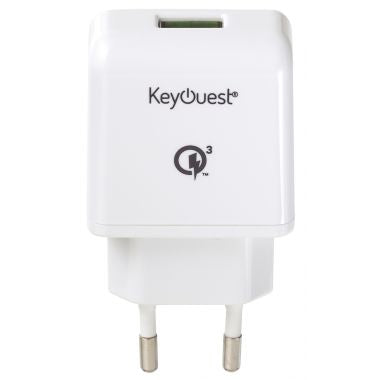 Chargeur secteur 1 port USB-A ultra-rapide blanc