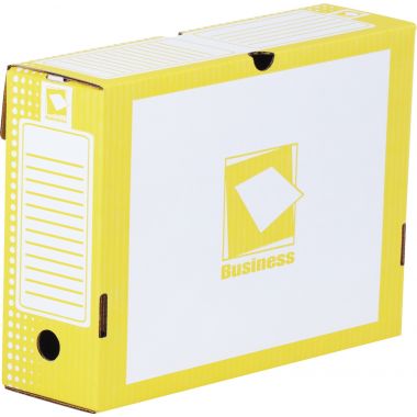 Paquet de 25 boites d'archives 34x25cm dos 10cm jaunes