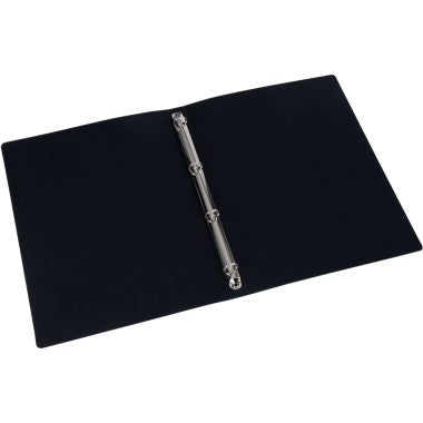 Classeur 4 anneaux en polypropylène opaque, format A4, dos 2,5 cm, noir