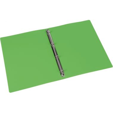 Classeur 4 anneaux en polypropylène opaque, format A4, dos 2,5 cm, vert clair
