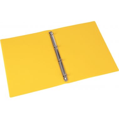 Classeur 4 anneaux en polypropylène opaque, format A4, dos 2,5 cm, jaune