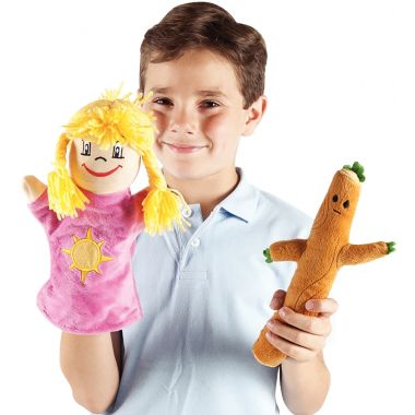 Valisette de 6 marionnettes, les émotions