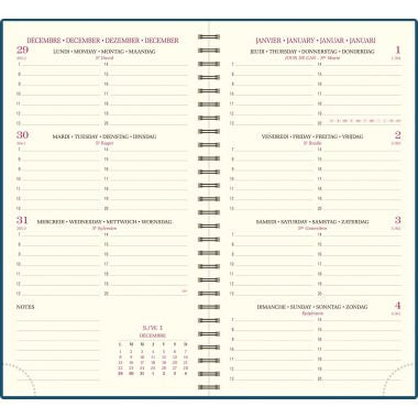 Agenda semainier Swan 9x16cm ble canard