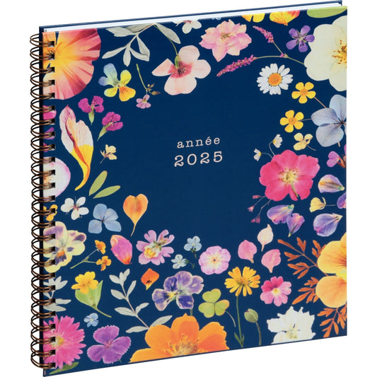 Agenda semainier Marette 18,5x22cm bleu