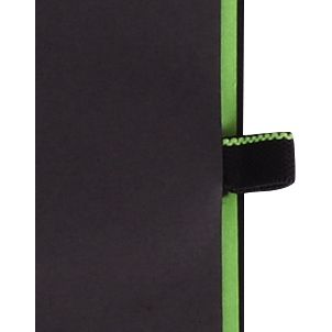 Cahier broché 160 pages LEITZ Complete, format A5, ligné 100g, noir