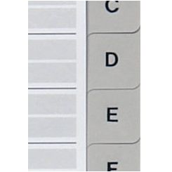 Noki - Jeu de 20 intercalaires alphabétiques en polypropylène gris, format A4 - 100745204