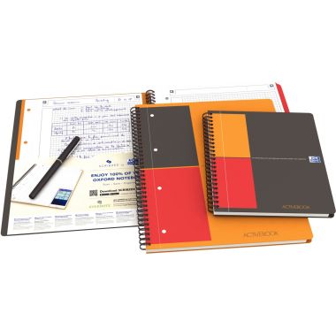Cahier à reliure intégrale ACTIVEBOOK format tablette B5 quadrillé 5x5, 160 pages