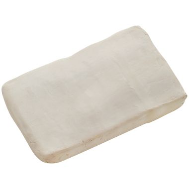 Pain de 1,5 kg argile naturelle à modeler durci dur coloris blanc