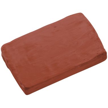 Pain de 1,5 kg argile naturelle à modeler durci dur coloris rouge