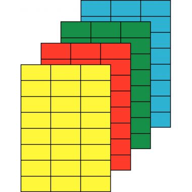 Boîte de 2400 étiquettes Flaconuo multi-usages 37x70mm coloris rouge