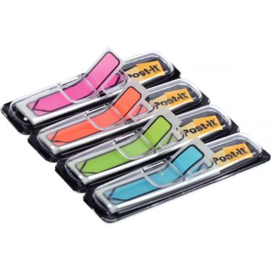 Carte de 4x24 marque-pages flèches post-it couleurs fun assorties