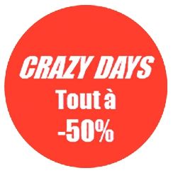 Boîte de 240 étiquettes badges adhésifs ronds Ø51mm blanc