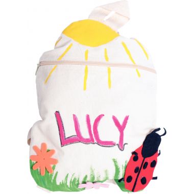 Lot de 5 sacs à dos pour enfant en coton écru