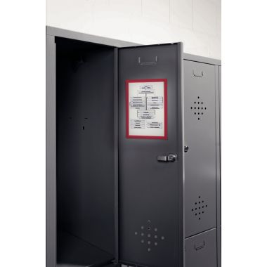 Sachet de 5 cadres d'affichage A4 magnétique rouge