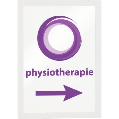 Sac de 2 cadres d'affichage A4 adhésif repositionnable avec contour magnétique blanc