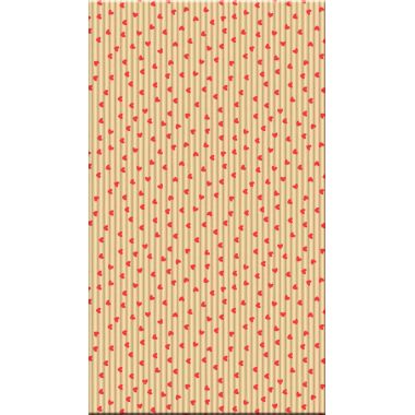 Sachet de 50 pochettes kraft 11x21+5cm cœurs