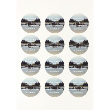 Boîte de 240 étiquettes badges adhésifs ronds Ø51mm blanc