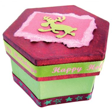 Lot de 10 boîtes hexagonales en carton, diamètre 8 cm