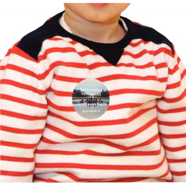 Boîte de 240 étiquettes badges adhésifs ronds Ø51mm blanc