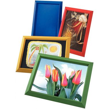 Kit de 25 cadres colorés en carton à monter
