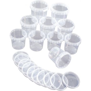 Lot de 10 pots vides 150 ml avec couvercle