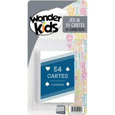 Jeu de 54 cartes sous étui carton