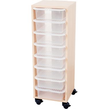 Meuble + 8 bacs en plastique hauteur 97cm