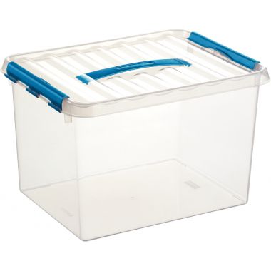 Boite de rangement QLINE 22L transparente