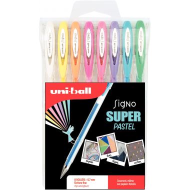 Pochette de 8 stylos gel Signo pastel