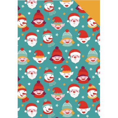 Paquet de 40 feuilles carton décoration assorties format 25 x 35 cm thème Noël