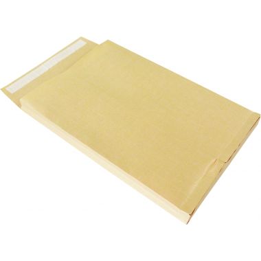 La Couronne - Paquet de 50 pochettes kraft armé 229x324mm 130g soufflet 30mm bande siliconée - 501798