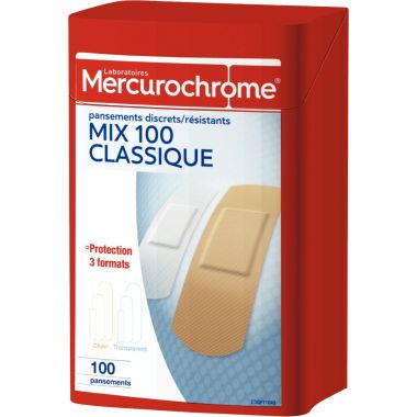 Boite de 100 pansements mix classique