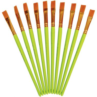 Sachet de 10 pinceaux synthétique plats n°12