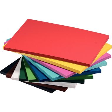 Ramette de 500 feuilles papier couleur 160g format A4 assortis - 66450009