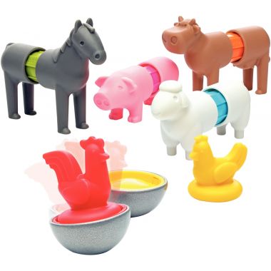 Lot de 6 puzzles magnétiques SMARTMAX, les animaux de la ferme