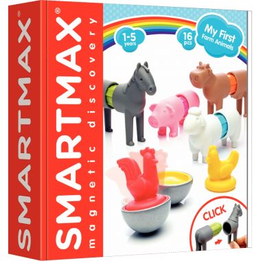 Lot de 6 puzzles magnétiques SMARTMAX, les animaux de la ferme