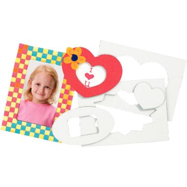 Lot de 24 cadres photo en carton 18x13 cm avec décorations