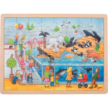 Lot de 4 puzzles à cadre en bois 48 pièces, thèmes divers