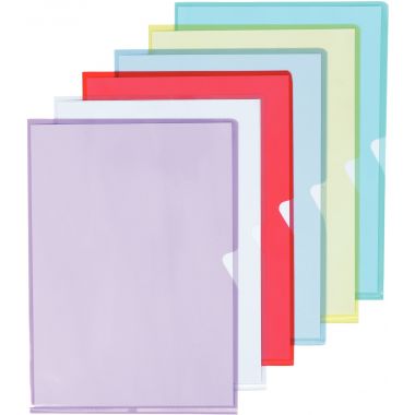 Boîte de 50 pochettes coin en PVC souple FARD'LISS, coloris assortis