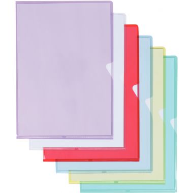 Boîte de 50 pochettes coin en PVC souple FARD'LISS, coloris assortis