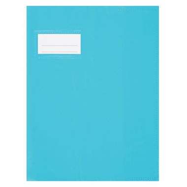 Paquet de 10 protèges-cahier épaisseur 21/100ème 17x22 cm PVC coloris bleu clair