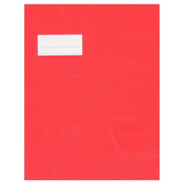 Paquet de 10 protèges-cahier épaisseur 21/100ème 17x22 cm PVC coloris rouge