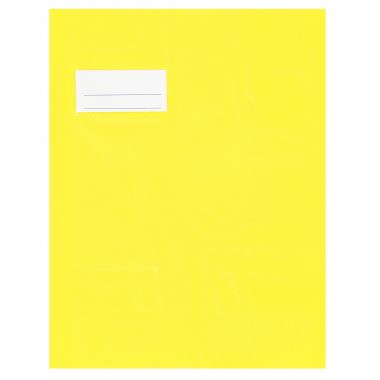 Paquet de 10 protèges-cahier épaisseur 21/100ème 17x22 cm PVC coloris jaune